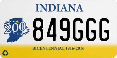 IN license plate 849GGG