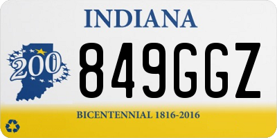 IN license plate 849GGZ