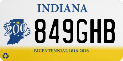 IN license plate 849GHB