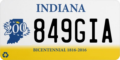 IN license plate 849GIA