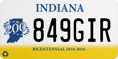 IN license plate 849GIR