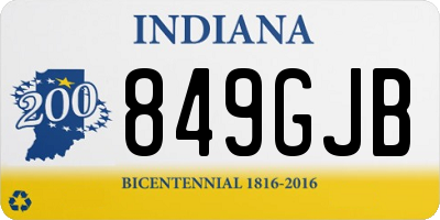 IN license plate 849GJB