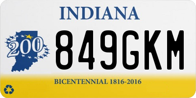 IN license plate 849GKM