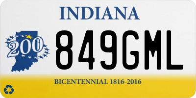 IN license plate 849GML