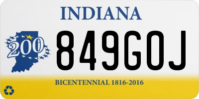IN license plate 849GOJ
