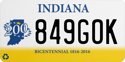 IN license plate 849GOK