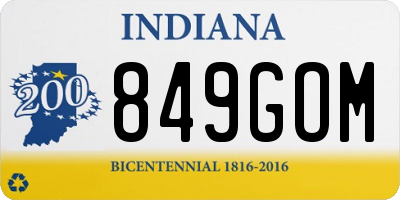 IN license plate 849GOM