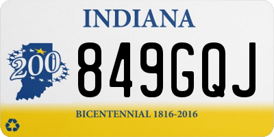 IN license plate 849GQJ