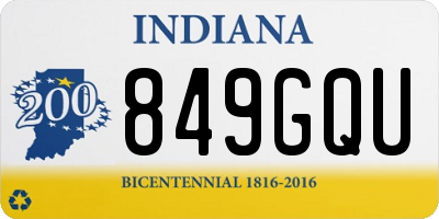 IN license plate 849GQU