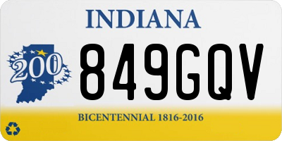 IN license plate 849GQV