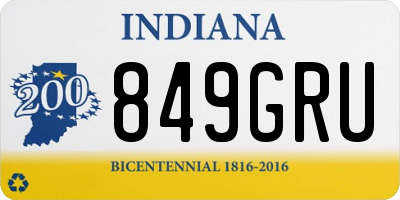 IN license plate 849GRU