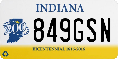 IN license plate 849GSN