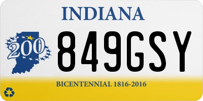 IN license plate 849GSY