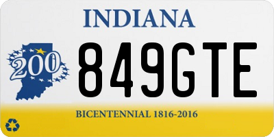 IN license plate 849GTE