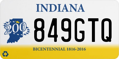 IN license plate 849GTQ