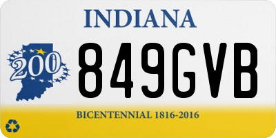 IN license plate 849GVB