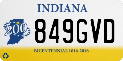 IN license plate 849GVD