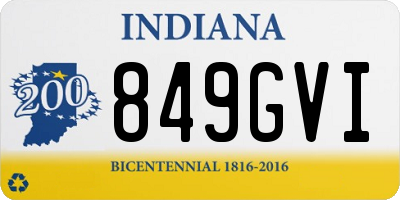 IN license plate 849GVI