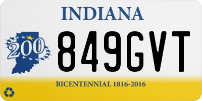 IN license plate 849GVT