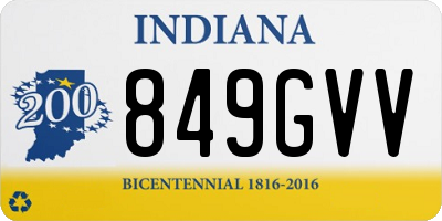 IN license plate 849GVV