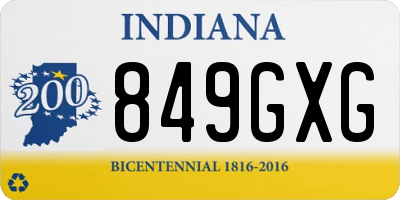 IN license plate 849GXG