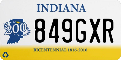 IN license plate 849GXR