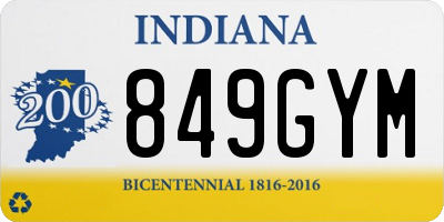 IN license plate 849GYM
