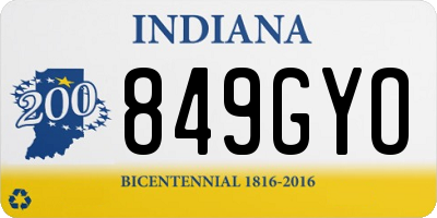 IN license plate 849GYO