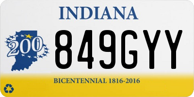 IN license plate 849GYY