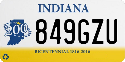 IN license plate 849GZU