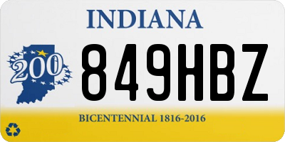 IN license plate 849HBZ
