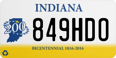 IN license plate 849HDO