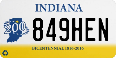 IN license plate 849HEN