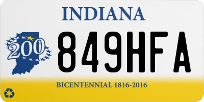 IN license plate 849HFA