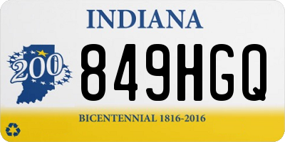 IN license plate 849HGQ
