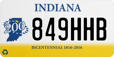 IN license plate 849HHB