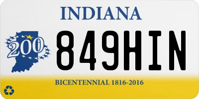 IN license plate 849HIN