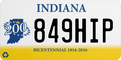 IN license plate 849HIP