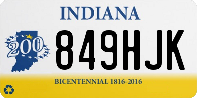 IN license plate 849HJK