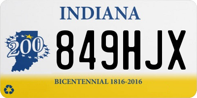 IN license plate 849HJX