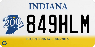 IN license plate 849HLM