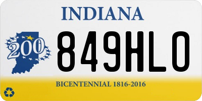 IN license plate 849HLO