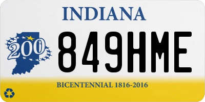 IN license plate 849HME