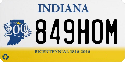 IN license plate 849HOM