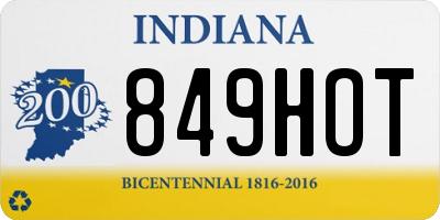 IN license plate 849HOT