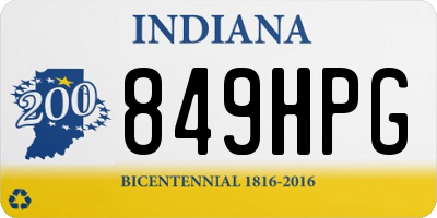 IN license plate 849HPG
