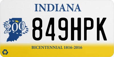 IN license plate 849HPK