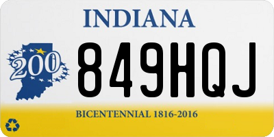 IN license plate 849HQJ