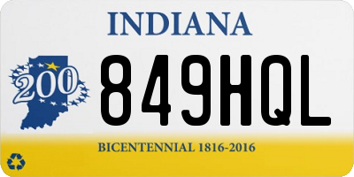 IN license plate 849HQL