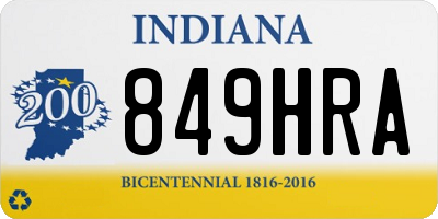 IN license plate 849HRA